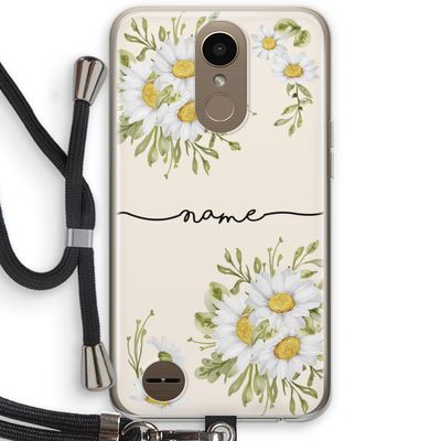 Daisies: LG K10 (2017) Transparant Hoesje met koord