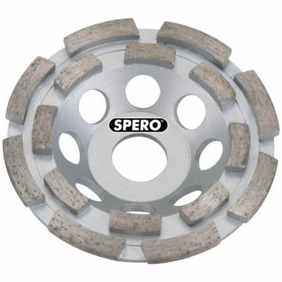 Spero Medium dubbele rij diamant komslijpschijf | 125mm | steen, kalkzandsteen, zandcement | asgat 22.23mm - SPDRZVECO