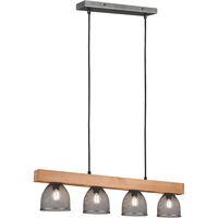 LED Hanglamp - Trion Cinao - E14 Fitting - 4-lichts - Rond - Antiek Nikkel - Aluminium