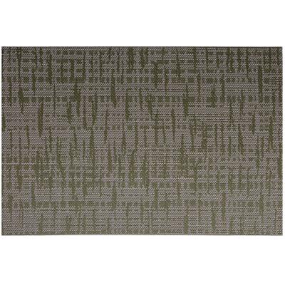 Cosy & Trendy Placemats rechthoekig - geweven groen/roze - 30 x 45 cm - Tafel dekken