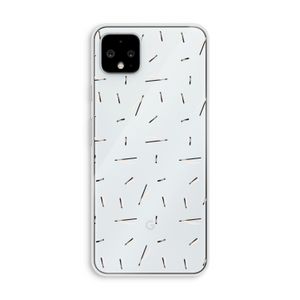 Hipster stripes: Pixel 4 XL Transparant Hoesje