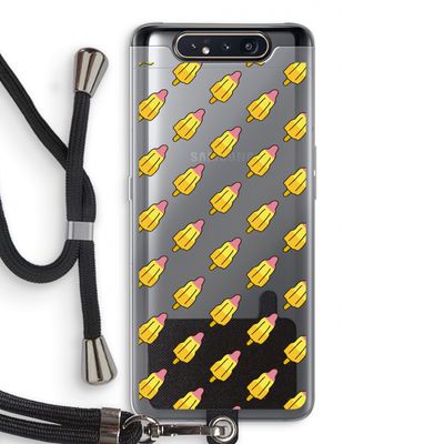 Waterijsjes: Samsung Galaxy A80 Transparant Hoesje met koord