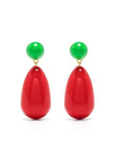 Eshvi boucles d'oreilles pendantes - Rouge