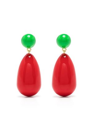 Eshvi boucles d'oreilles pendantes - Rouge