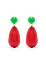 Eshvi boucles d'oreilles pendantes - Rouge