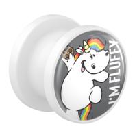 Tunnel met Chubby Unicorn Design Acryl Tunnels & Plugs