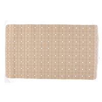 Badmat/douchemat anti-slip beige vierkant patroon 69 x 39 cm - Badmatjes