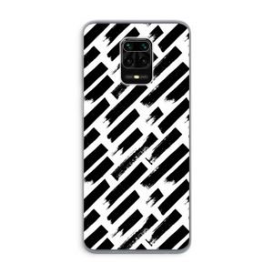 Zwarte vegen: Xiaomi Redmi Note 9 Pro Transparant Hoesje