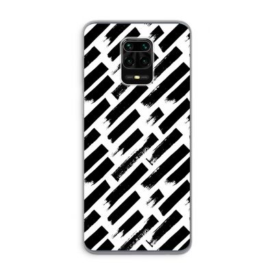 Zwarte vegen: Xiaomi Redmi Note 9 Pro Transparant Hoesje