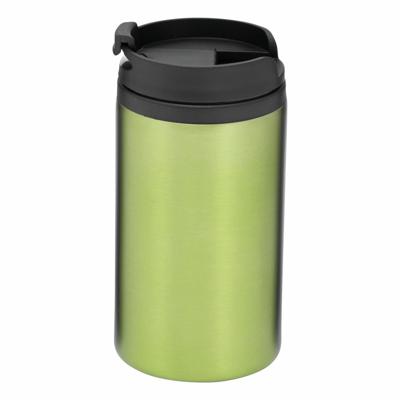 Thermosbeker/warmhoudbeker Koffie To Go - metallic groen - 290 ml - dubbelwandig - met schroefdop Thermosbeker/warmhoudbeker Koffie To Go - metallic groen - 290 ml - dubbelwandig - met schroefdop