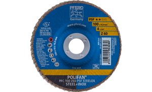 PFERD 67766100 PFC 100 Z 60 PSF STEELOX/16,0 Lamellenschijf Diameter 100 mm Boordiameter 16 mm RVS, Staal 10 stuk(s)