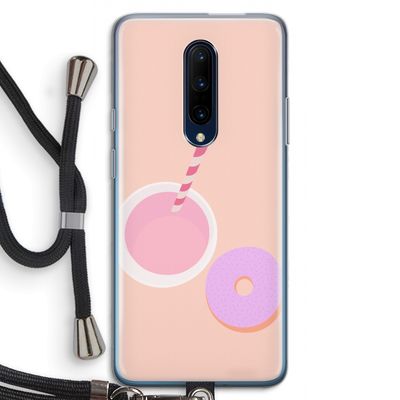 Donut: OnePlus 7 Pro Transparant Hoesje met koord