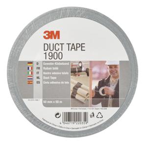 Plakband 3M 1900 Duct Tape 50mmx50m zilver