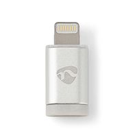 Nedis CCTB39901AL tussenstuk voor kabels Apple Lightning USB Micro B Female Aluminium - thumbnail
