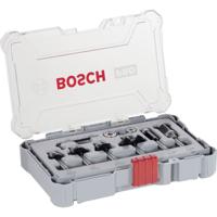Rand- en kantfreesset, 1/4 inch schacht, 6-delig Bosch Accessories 2607017470
