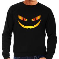 Monster gezicht - Halloween verkleed sweater - zwart - voor heren - kleding