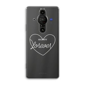 Forever heart pastel: Sony Xperia Pro-I Transparant Hoesje