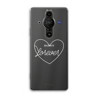 Forever heart pastel: Sony Xperia Pro-I Transparant Hoesje