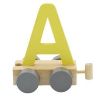 JeP kids houten treinletter A-geel