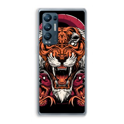 Tiger and Rattlesnakes: Oppo Find X3 Neo Transparant Hoesje