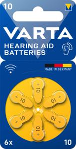 Varta Knoopcel ZA10 1.4 V 6 stuk(s) Zink-lucht Hearing Aid Batteries 10 Bli 6