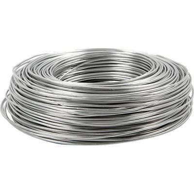 Creativ Company Alu draad, rond, dikte 2 mm, zilver, 100 m/ 1 rol