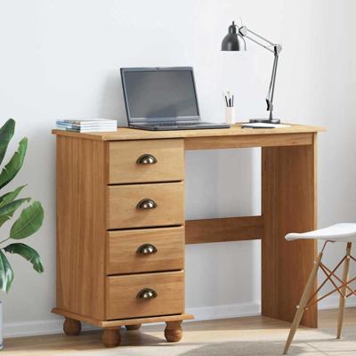 Bureau met lade ASKIM Bruin 95 x 40 x 75 cm Massief grenenhout