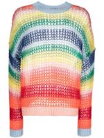 DSQUARED2 pull rayé à col rond - Bleu