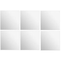 Plak spiegel tegels - 6x stuks - glas - zelfklevend - 40 x 40 cm - vierkant