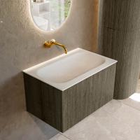 Badmeubel Mondiaz Kurve | 70 cm cm | Meubelkleur Shadow | Wastafelkleur Talc | Solid surface | Wasbak midden spoelbak | Zonder kraangat(en) Badmeubel Mondiaz Kurve | 70 cm cm | Meubelkleur Shadow | Wastafelkleur Talc | Solid surface | Wasbak midden spoelbak | Zonder kraangat(en)
