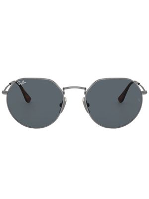 Ray-Ban lunettes de soleil Jack à monture ronde - Gris