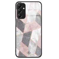 Samsung Galaxy A14 glazen hardcase - Stone grid Samsung Galaxy A14 glazen hardcase - Stone grid