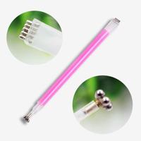 3 PC'S Cat Eye gel magneet pen dubbele kop magnetische pen Plum branding bloem magnetische pen Nail Cat Eye magneet nieuwe tool (roze)