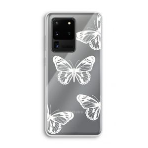 White butterfly: Samsung Galaxy S20 Ultra Transparant Hoesje