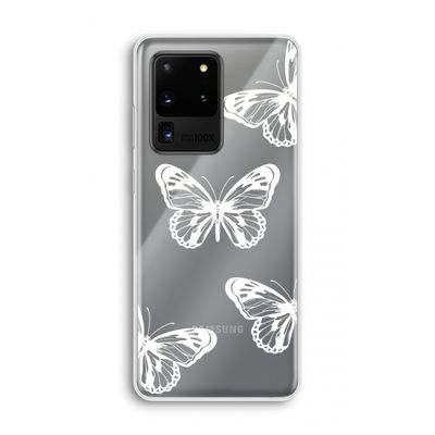 White butterfly: Samsung Galaxy S20 Ultra Transparant Hoesje