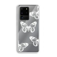 White butterfly: Samsung Galaxy S20 Ultra Transparant Hoesje