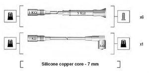 Bougiekabelset MSK556