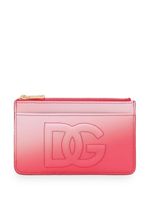 Dolce & Gabbana logo-embroidered leather wallet - Rose