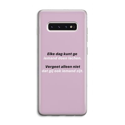 gij zijt ook iemand: Samsung Galaxy S10 4G Transparant Hoesje