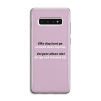 gij zijt ook iemand: Samsung Galaxy S10 4G Transparant Hoesje