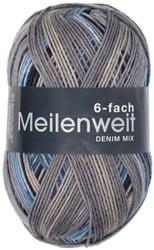 Lana Grossa Meilenweit 6-Fach 150 Denim Mix 9546