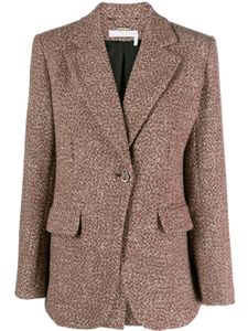 Chloé blazer en laine à simple boutonnage - Marron