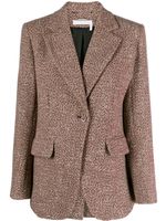 Chloé blazer en laine à simple boutonnage - Marron