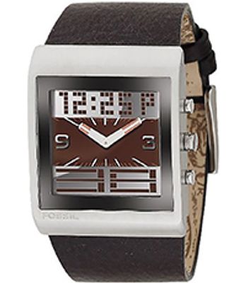 Horlogeband Fossil JR9453 Leder Bruin 37mm