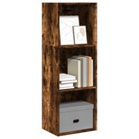 Boekenkast 40x30x114 cm bewerkt hout gerookt eikenkleurig