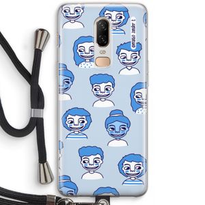 Gezichtjes: OnePlus 6 Transparant Hoesje met koord