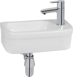 Grohe Euro Keramiek Fontein 37x18 cm met Kraangat en Overloop Wit