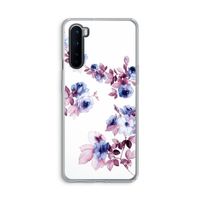 Waterverf bloemen: OnePlus Nord Transparant Hoesje