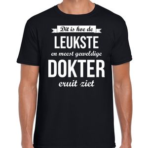 Dit is hoe de leukste en meest geweldige dokter eruit ziet cadeau t-shirt zwart heren