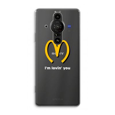 I'm lovin' you: Sony Xperia Pro-I Transparant Hoesje